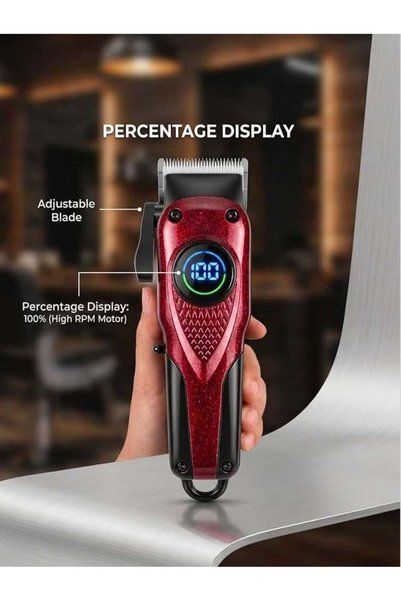 daling Professional Men's Hair Clipper DL-1927, 7200 RPM, Wired/Wireless, LED Display, Precision Steel Blade, DL-1927