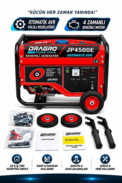 Dragro İpli 3 Kva Monofaze Benzinli Jeneratör Isınmaya Karşı Koruma