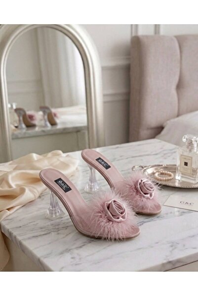 STYLE G&C COLLECTION Bridal Slippers / Dowry Slippers / Daily Rose Heeled Sli...