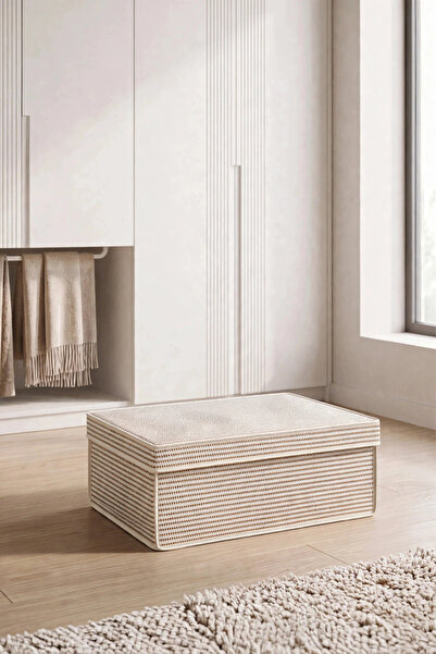 VAYBE Under Bed and Inside Cabinet Storage Box Foldable Organizer Box with Li...
