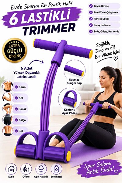 Asel Aksesuarcı Pedallı Spor Aleti 6 Lastikli Body Trimmer Vücut Şekillendiri...