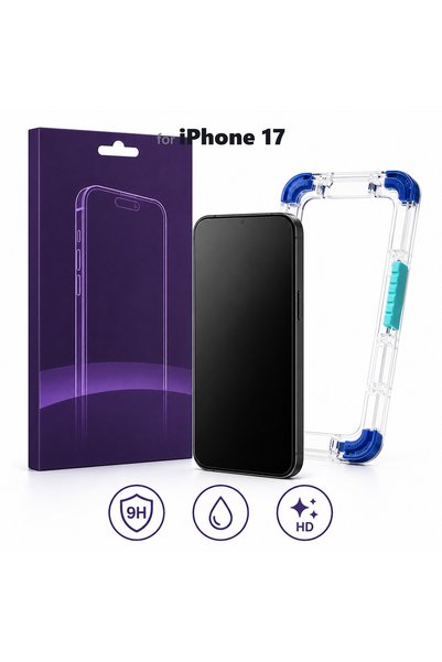 vıonex Γυάλινη Μεμβράνη για iPhone 17, ΑΥΤΟΜΑΤΗ ΕΓΚΑΤΑΣΤΑΣΗ με κιτ InstantFit...