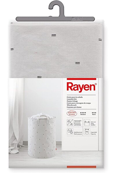 Rayen Laundry Basket 2373.01, 70 Litre Capacity, Waterproof and Durable
