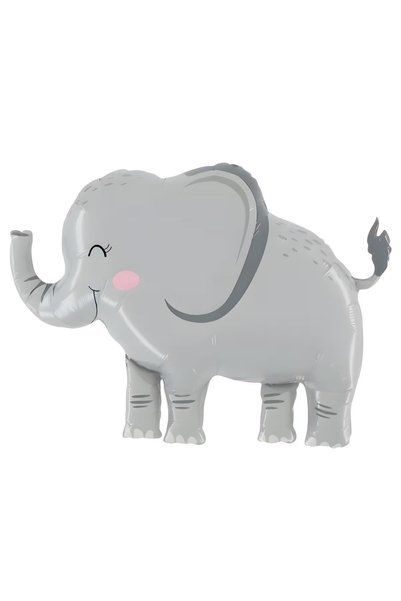 Atölye Mi Large Elephant Foil Balloon 5124 - Elephant Shaped Safari Foil Balloon