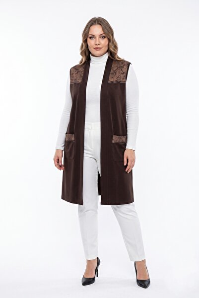 wearon tekstil Γυναικείο γιλέκο χωρίς κουμπιά με τσέπες 54050 BGL-ST05663