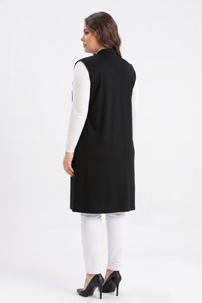 wearon tekstil Vestă de damă fără nasturi, cu buzunare, model 54050 BGL-ST05663