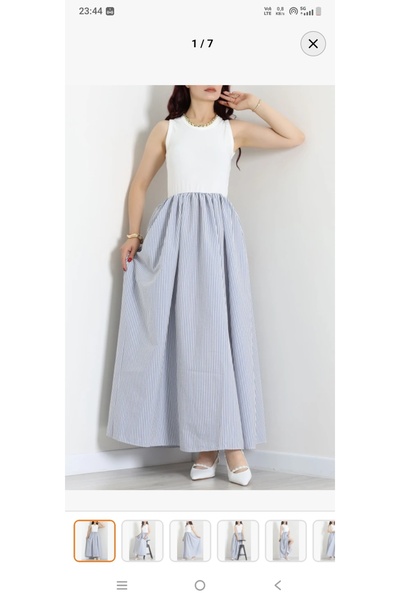 DAS KLEID Two Piece Look Dress Blue