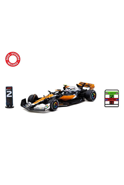 Mercansa 1/64 Scale Mclaren Mcl60 Lando Norris 2023 British Gp Model Car with...