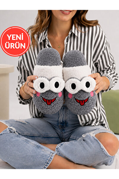 STOCON Women's Plush Home Slippers with Frog Figure, Winter Warm Closed-Toe S...