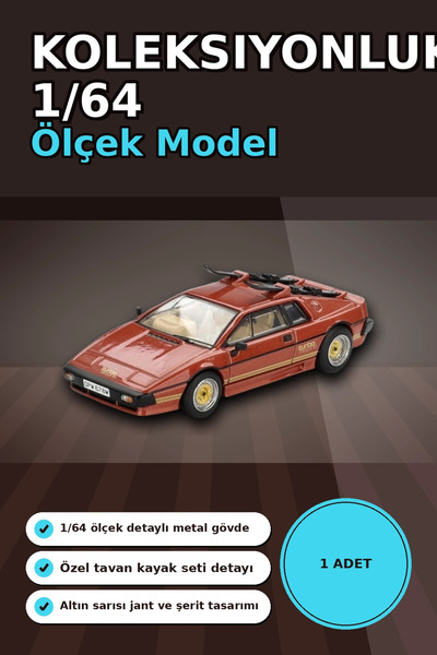 Generic Brand Blister Packed 1/64 Scale Lotus Esprit Turbo Diecast Model Car ...