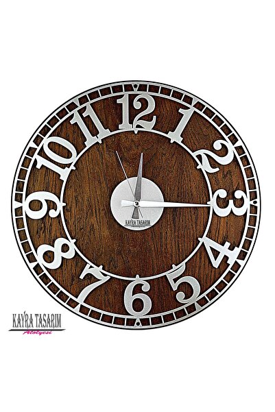 DUVAR SAATİ KANVAS LATİN SILVER 50 cm