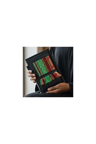 AMAD CRAFT دفتر ملاحظات من الجلد المعاد تدويره مزين بسادو مصنوع يدويًا