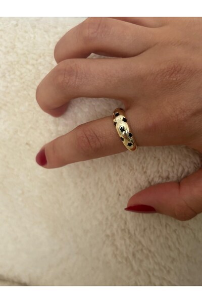nunu takı Black Star Gold Ring
