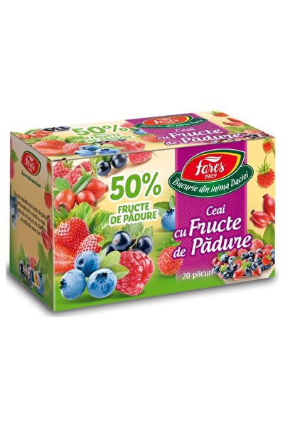 Fares Ceai fructe padure 50% 20 plicuri