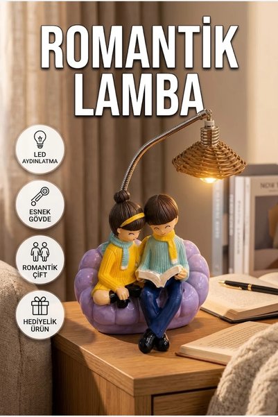 canrodi Romantic Couple Themed Led Decorative Table Lamp Night Light with Rea...