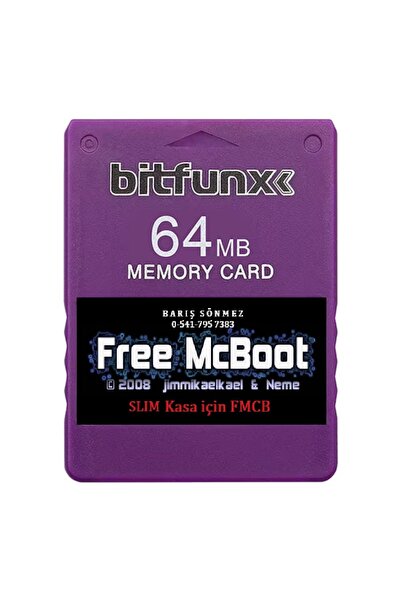 BITFUNX İNCE KASA PS2'LER İÇİN 64MB FMCB v1.966 YÜKLÜ TÜRKÇE ARABİRİMLİ HAFIZ...