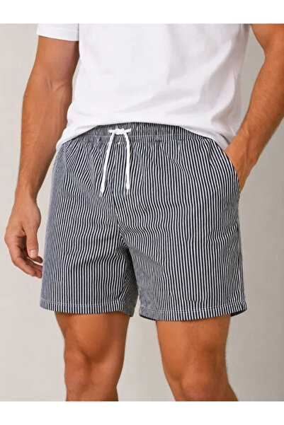 Generic Brand Men's Waterway Striped Shorts with Front and Back Pockets, Elas...