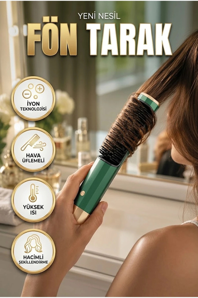 canrodi 3-in-1 Blow-Dry Hair Styler Comb – Straightener, Dryer, and 3-Level H...