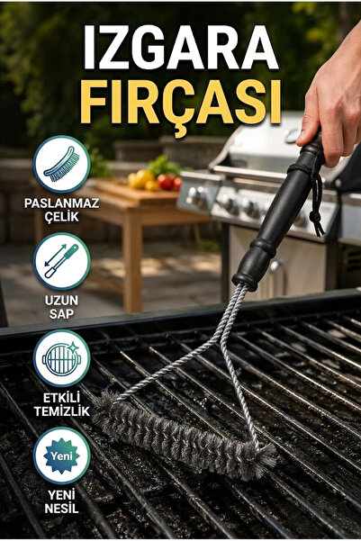 canrodi Long Handle Stainless Steel Barbecue Grill Cleaning Brush