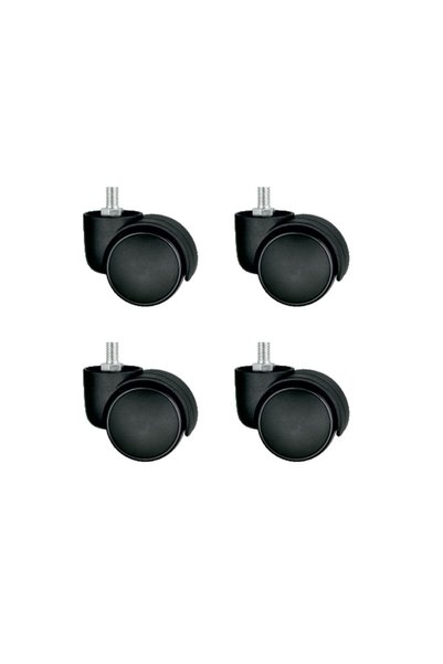 ForWhat 4Pcs 50mm Plastic Screw-In Caster Set for Office Home Office Furniture
