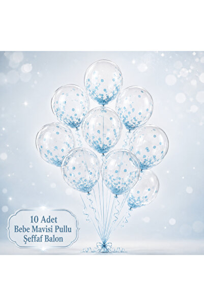 Doğasüs Şeffaf Balon Pullu 10 lu Balon Demeti