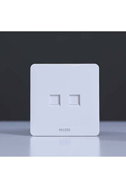 Milano Dual Computer Outlet Cat6 White, Wiring Accessory For Residential And ...