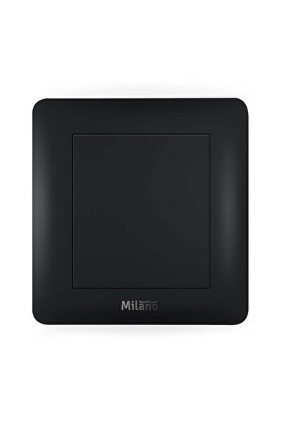 Milano Single Blank Matte Black, Wiring Accessory For Residential And Office Use