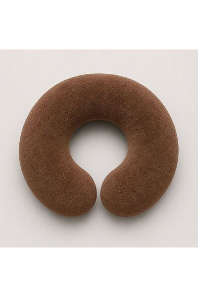 Perababy Adult Neck Pillow 35 cm Bagel Pillow Velboa Velvet Fabric Bead Fiber...