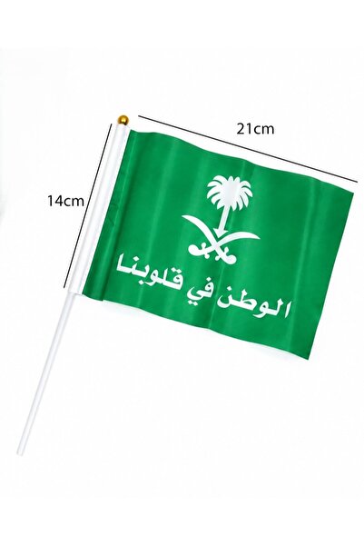 wafra store عبوة 12 علم اليوم الوطني السعودي (مقاس 21×14 سم) - أعلام تزيينية ...