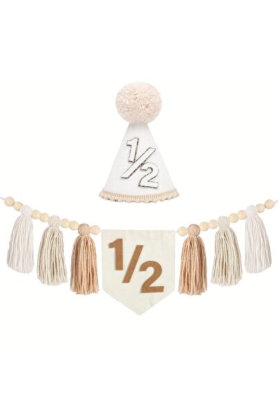 Choice Beige Half-Year Birthday Party Decoration Set, Available in Four Color...