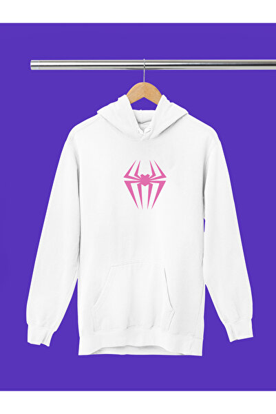 MAGORS Spider Man Printed Cotton Long Sleeved 3-Yarn Hooded Sweatshirt