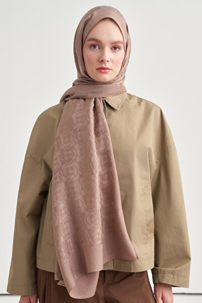 carell Noire Pattern Liora Cotton Shawl Mink