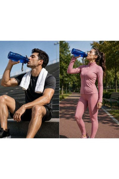 Home By SS Sports Water Bottle - 1000ml Leak Proof Gym Bottle, BPA Free, Food Grade Plastic and Silicone, Ideal for Hydration at the Gym, Office, or On-the-Go