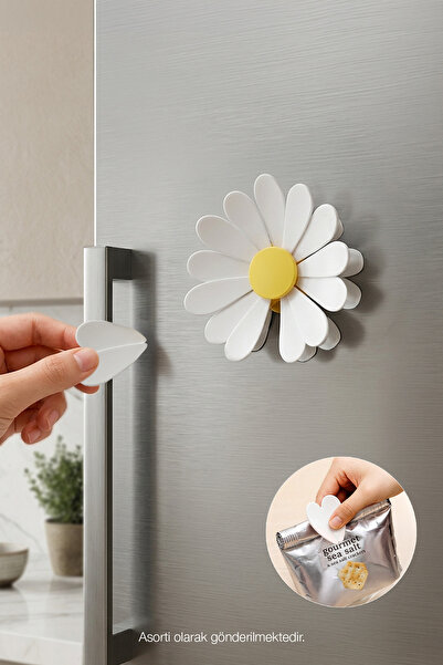 Kitchen Life Tekli Yaprak Manyetik Klips Buzdolabı Not Ve Paket Kapatma Klipsi