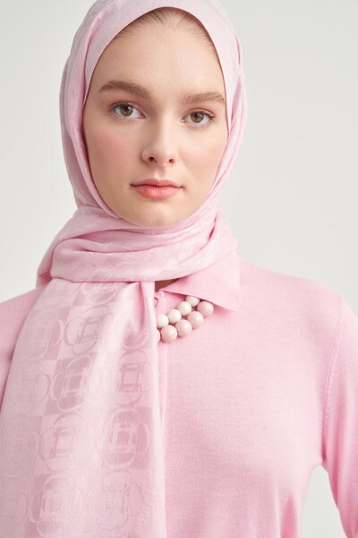 carell Noire Pattern Liora Cotton Shawl Candy Pink