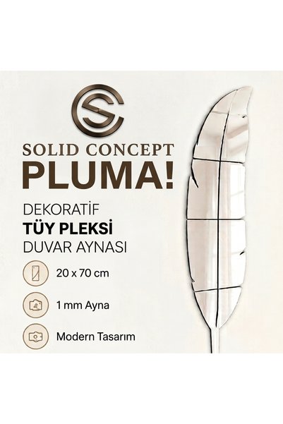 Solid Concept Pluma Aynalı Pleksi Duvar Dekoru