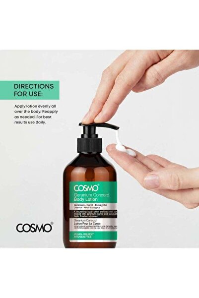 Cosmo Body Lotion Geranium Concord 500ml Deep Hydration & Nourishment | Softens, Smoothens