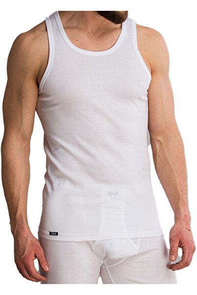 Generic Brand Maiou barbati MVS 012, Bumbac, Alb, XXL