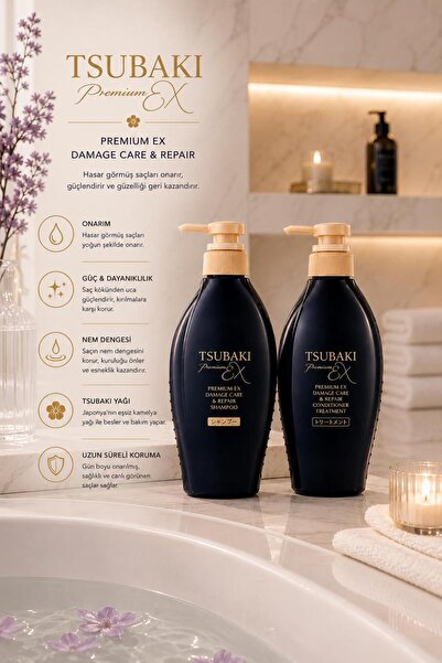 TSUBAKI Premium Ex Damage Care & Repair Serisi 450ml+450ml