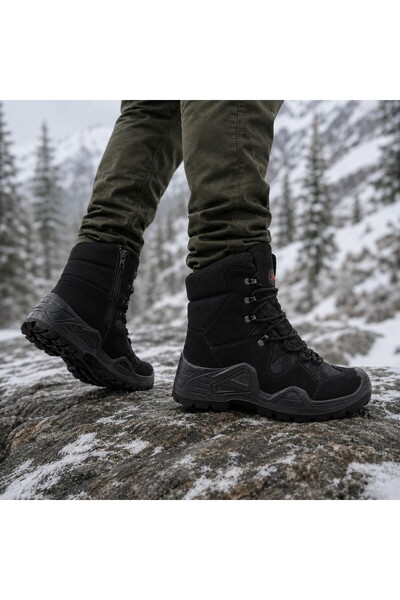 rimex sport wear Su Geçirmez Askeri Bot – Waterproof Fermuarlı ve Bağcıklı Ou...