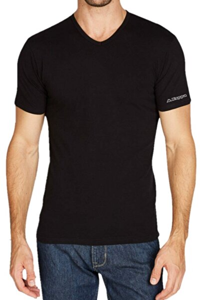 Kappa Tricou Barbati din Bumbac, Negru, M