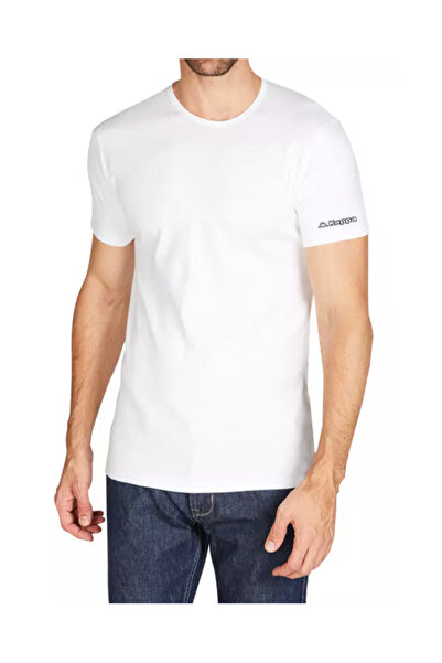 Kappa Tricou Barbati din Bumbac, Alb, L