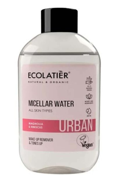 ECOLATIER ماء ميسيلار منظف ومزيل للمكياج لجميع أنواع البشرة 400 مل