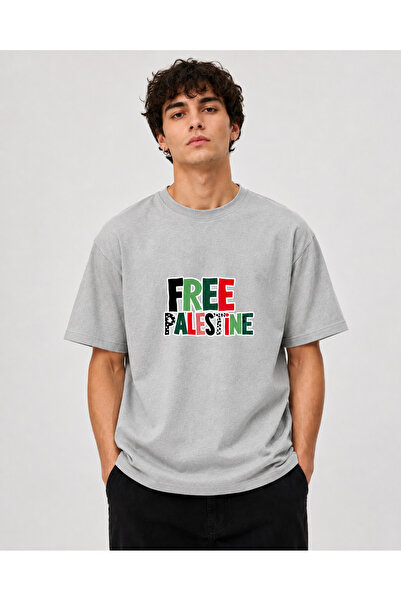 ENB1R MODA Tricou premium casual, cu tematică Palestina, Özgürlük Gazze, semi...