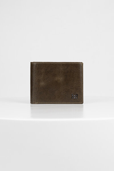 BAYDERİ Jaqu Genuine Leather Polite Men's Wallet Crazy Green