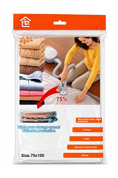 Generic Brand Set 4 x Sac vidat haine 70x100cm