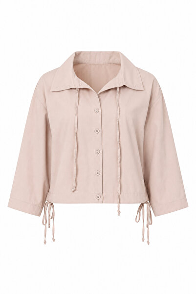 Lovelyİstanbul Short Poplin Trench Coat Lby0069 Beige