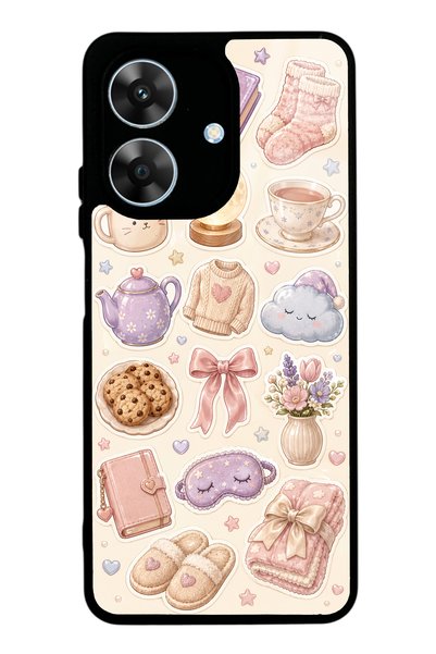 S Mode حافظة هاتف لامعة بتصميم Realme Note 60 Pastel Sleepover