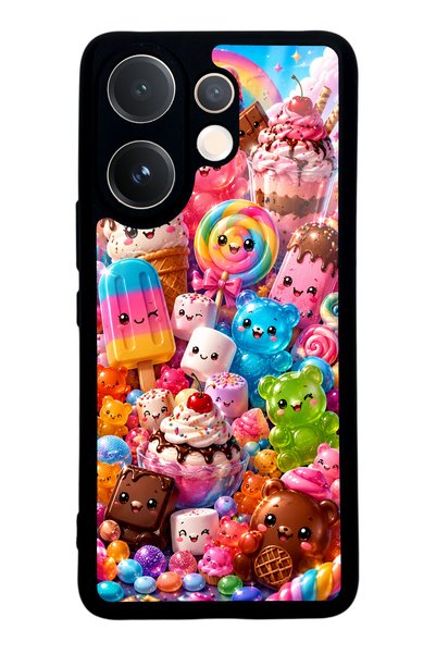 S Mode Vivo V60 Kawaii Candy Party Design Glossy Phone Case
