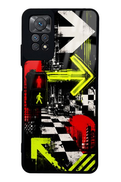 S Mode حافظة هاتف Xiaomi Redmi Note 11 Pro بتصميم نيون ديسكتريت لامعة